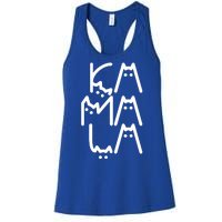 Kamala Cat Funny Text Harris Walz 2024 Women's Racerback Tank