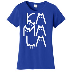 Kamala Cat Funny Text Harris Walz 2024 Women's T-Shirt