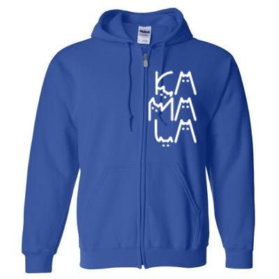 Kamala Cat Funny Text Harris Walz 2024 Full Zip Hoodie