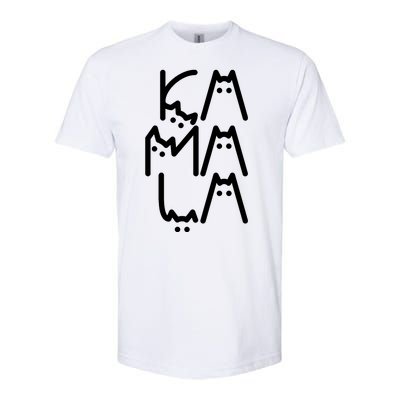 Kamala Cat Funny Text Harris Walz 2024 Softstyle® CVC T-Shirt