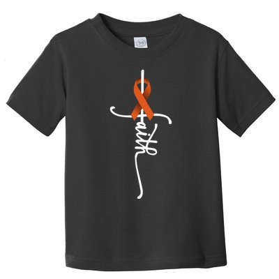 Kidney Cancer Faith Kidney Cancer Awareness March Support Toddler T-Shirt