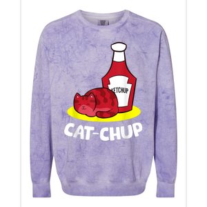 Ketchup CatChup Funny Ketchup Colorblast Crewneck Sweatshirt