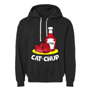 Ketchup CatChup Funny Ketchup Garment-Dyed Fleece Hoodie