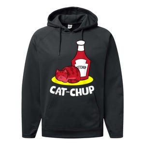 Ketchup CatChup Funny Ketchup Performance Fleece Hoodie