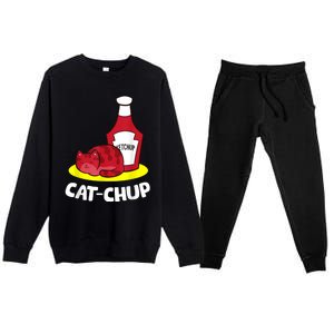 Ketchup CatChup Funny Ketchup Premium Crewneck Sweatsuit Set