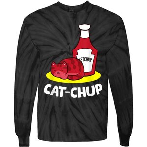 Ketchup CatChup Funny Ketchup Tie-Dye Long Sleeve Shirt