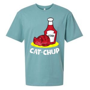 Ketchup CatChup Funny Ketchup Sueded Cloud Jersey T-Shirt