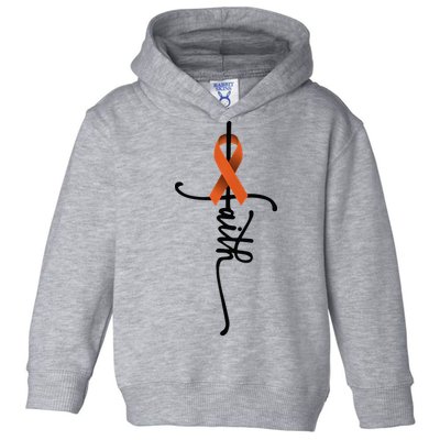 Kidney Cancer Faith Kidney Cancer Awareness Support Warrior Toddler Hoodie