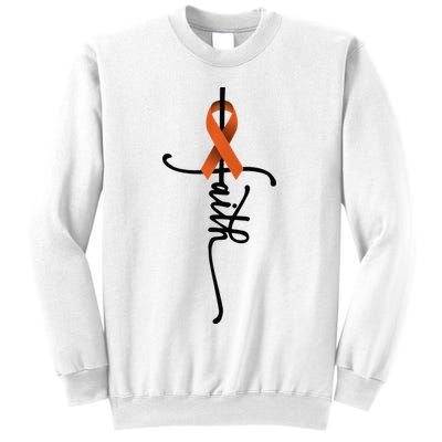Kidney Cancer Faith Kidney Cancer Awareness Support Warrior Sweatshirt