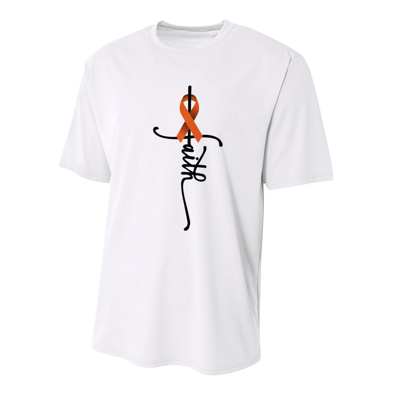 Kidney Cancer Faith Kidney Cancer Awareness Support Warrior Youth Performance Sprint T-Shirt
