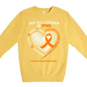 Kidney Cancer Fighter Warrior Survivor Awareness Cute Gift Premium Crewneck Sweatshirt