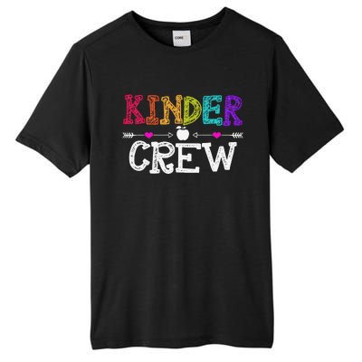 Kinder Crew Funny Kindergarten Teacher Last Day Of School Tall Fusion ChromaSoft Performance T-Shirt