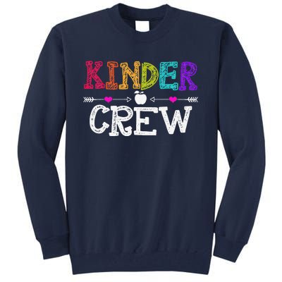 Kinder Crew Funny Kindergarten Teacher Last Day Of School Tall Sweatshirt