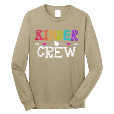 Kinder Crew Funny Kindergarten Teacher Last Day Of School Long Sleeve Shirt