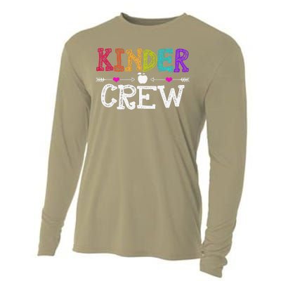 Kinder Crew Funny Kindergarten Teacher Last Day Of School Cooling Performance Long Sleeve Crew