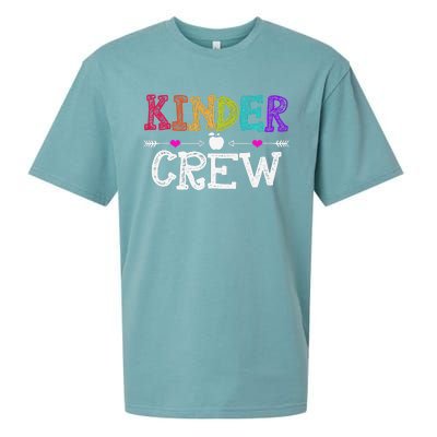 Kinder Crew Funny Kindergarten Teacher Last Day Of School Sueded Cloud Jersey T-Shirt