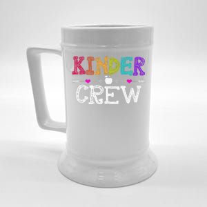 Kinder Crew Funny Kindergarten Teacher Last Day Of School Beer Stein