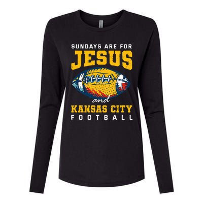 Kansas City Football Missouri Sundays A Game Day Womens Cotton Relaxed Long Sleeve T-Shirt