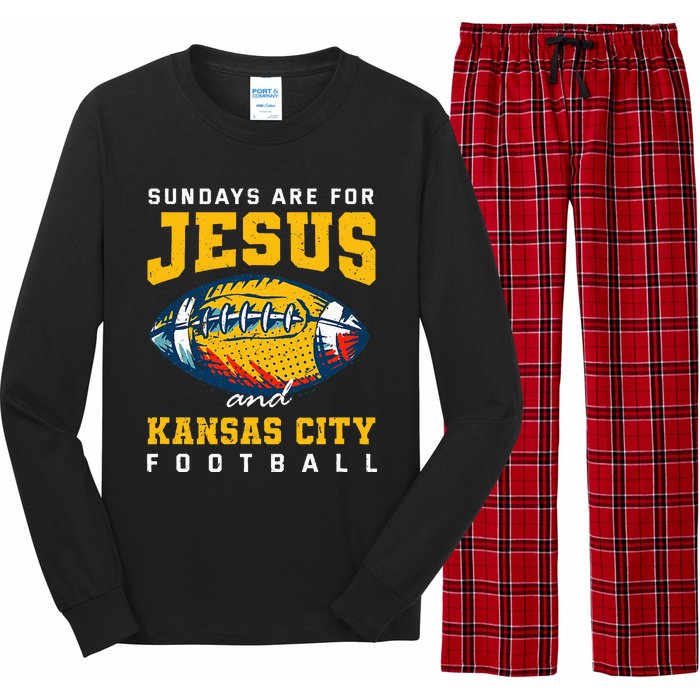 Kansas City Football Missouri Sundays A Game Day Long Sleeve Pajama Set