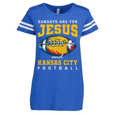 Kansas City Football Missouri Sundays A Game Day Enza Ladies Jersey Football T-Shirt