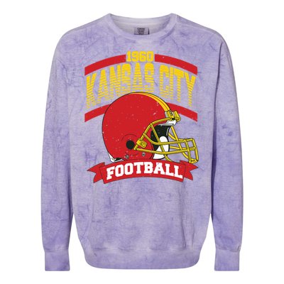 Kansas City Football Team Suppoter Colorblast Crewneck Sweatshirt