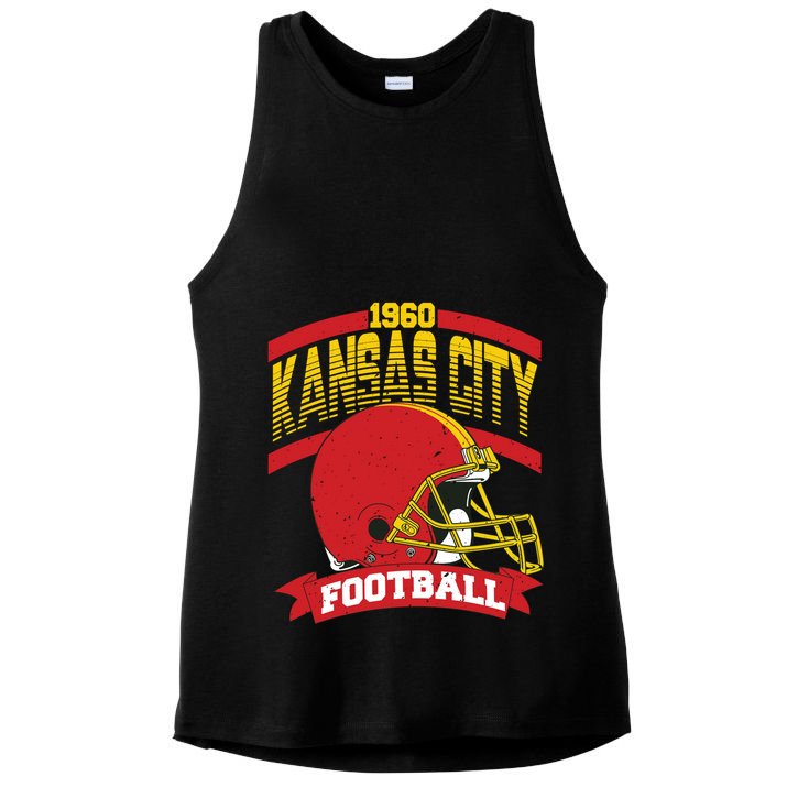 Kansas City Football Team Suppoter Ladies PosiCharge Tri-Blend Wicking Tank