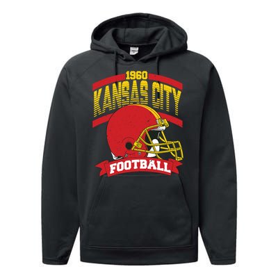 Kansas City Football Team Suppoter Performance Fleece Hoodie