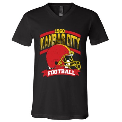 Kansas City Football Team Suppoter V-Neck T-Shirt