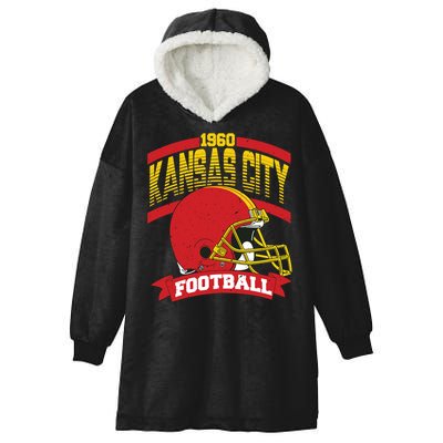 Kansas City Football Team Suppoter Hooded Wearable Blanket