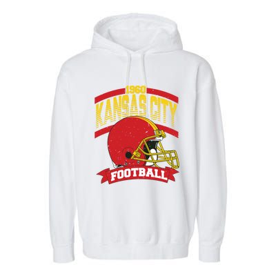 Kansas City Football Team Suppoter Garment-Dyed Fleece Hoodie