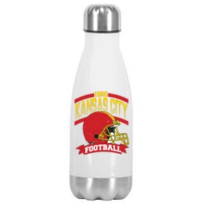 Kansas City Football Team Suppoter Stainless Steel Insulated Water Bottle