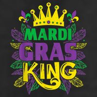 King Costumes Funny Mardi Gras Carnival 7 Panel Mesh Trucker Snapback Hat