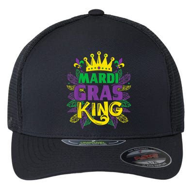 King Costumes Funny Mardi Gras Carnival Flexfit Unipanel Trucker Cap