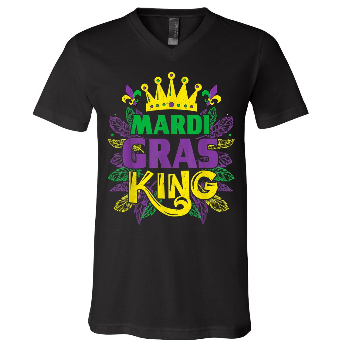 King Costumes Funny Mardi Gras Carnival V-Neck T-Shirt