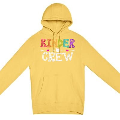 Kinder Crew Funny Kindergarten Teacher 1st Day Of School Premium Pullover Hoodie