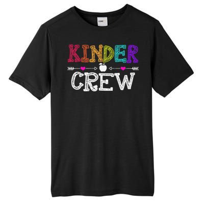 Kinder Crew Funny Kindergarten Teacher 1st Day Of School Tall Fusion ChromaSoft Performance T-Shirt