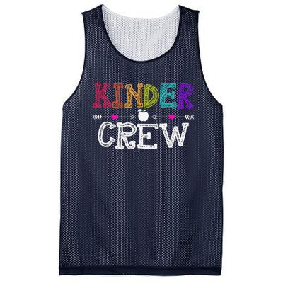 Kinder Crew Funny Kindergarten Teacher 1st Day Of School Mesh Reversible Basketball Jersey Tank