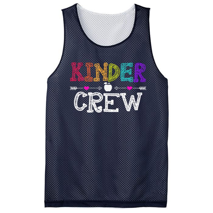 Kinder Crew Funny Kindergarten Teacher 1st Day Of School Mesh Reversible Basketball Jersey Tank