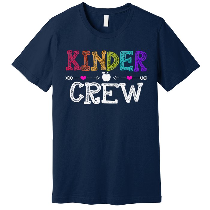 Kinder Crew Funny Kindergarten Teacher 1st Day Of School Premium T-Shirt