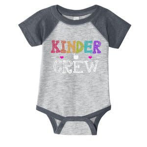 Kinder Crew Funny Kindergarten Teacher 1st Day Of School Infant Baby Jersey Bodysuit