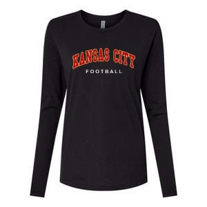 Kansas City Football Womens Cotton Relaxed Long Sleeve T-Shirt