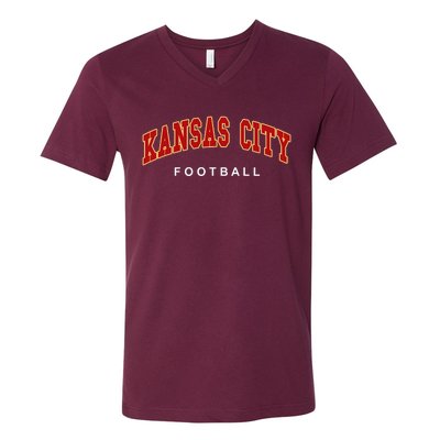 Kansas City Football V-Neck T-Shirt