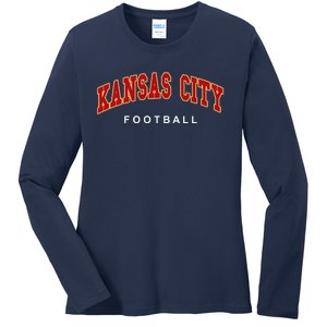 Kansas City Football Ladies Long Sleeve Shirt