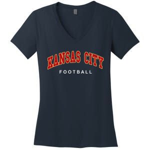 Kansas City Football Women's V-Neck T-Shirt