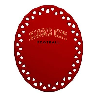 Kansas City Football Ceramic Oval Ornament