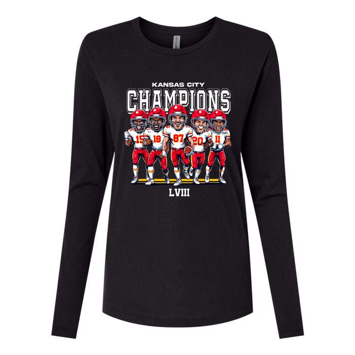 Kansas City Football Womens Cotton Relaxed Long Sleeve T-Shirt