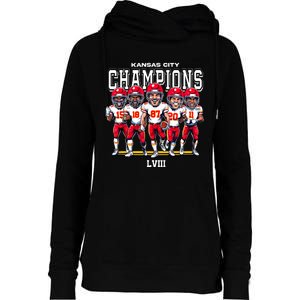 Kansas City Football Womens Funnel Neck Pullover Hood