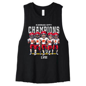 Kansas City Football Women's Racerback Cropped Tank