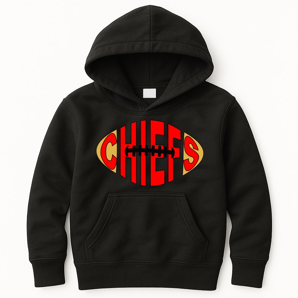 Kansas City Football Logo Fan KC Kids Hoodie