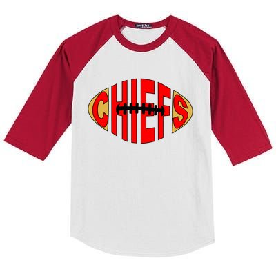 Kansas City Football Logo Fan KC Kids Colorblock Raglan Jersey